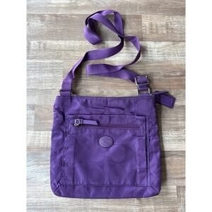 Coach Getaway F77576 Signature C Nylon File Crossbody Bag Designer in Eggplant